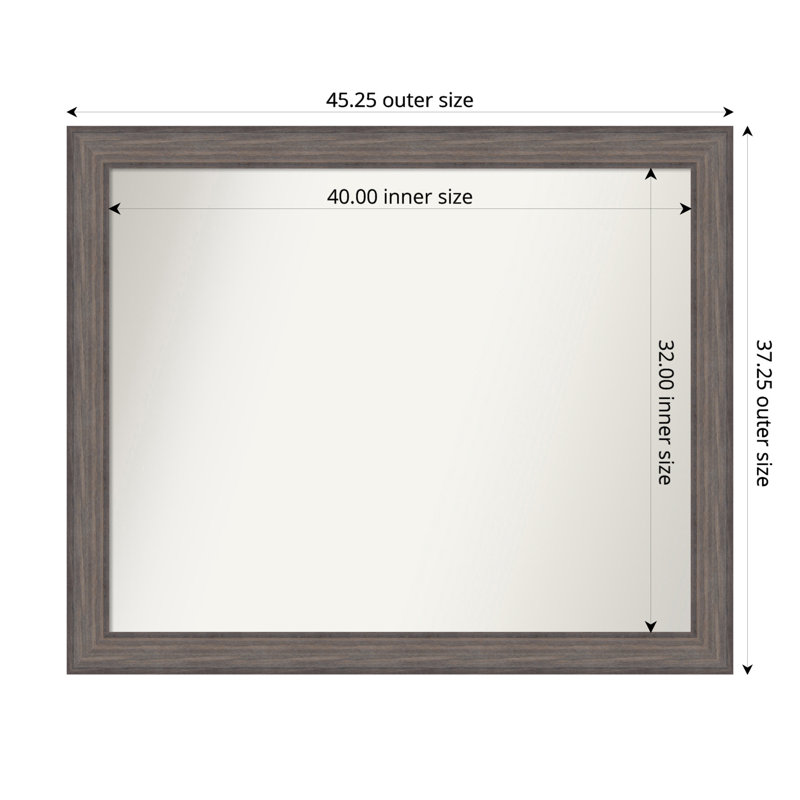 Miroir Hannaley, Rectangle, 37,25 po x 45,25 po