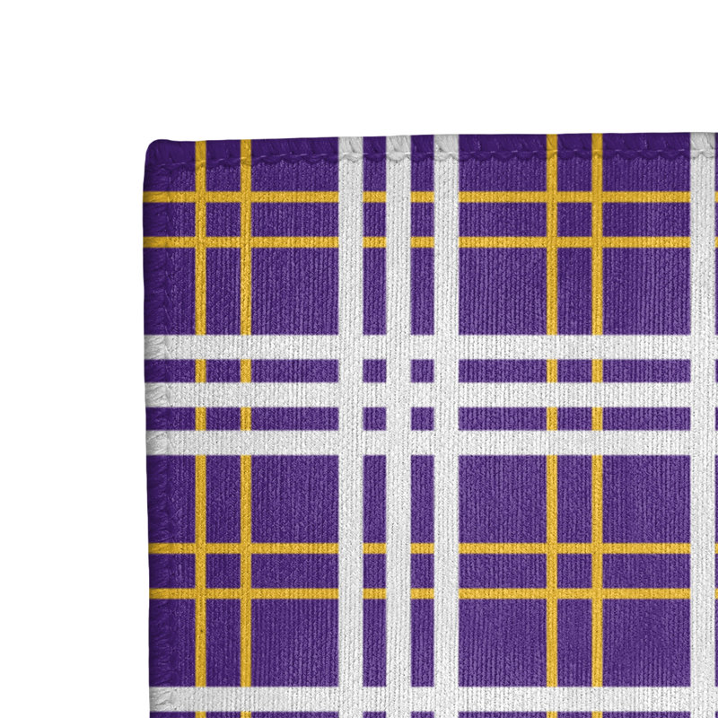 Tapis à carreaux mauve, Rectangle 9 pi x 12 pi