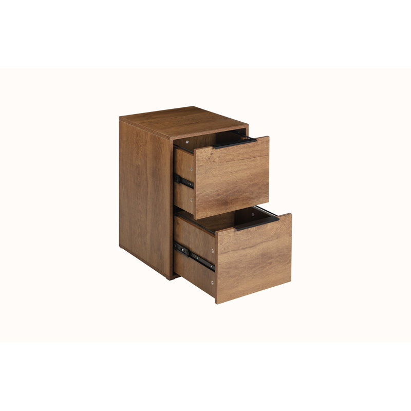 Lanty 15.1'' Wide 2 -Drawer File Cabinet, Brown