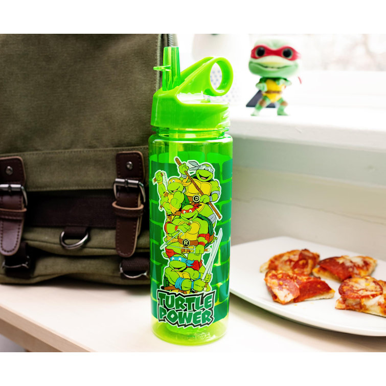 Teenage Mutant Ninja Turtles Water Bottle With Flip-Up Straw Holds