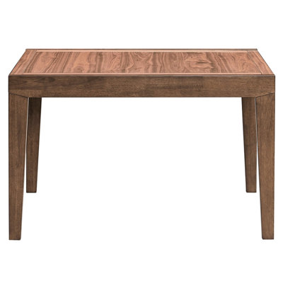 Modern Rectangular Dining Table, Walnut Finish, 47" Extendable Leaf, Seats 6, - 94" Width, 35" Depth, 30" Height For Finish And Extendable, Transition