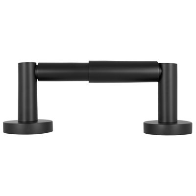 Design House Graz Park Two-post Toilet Paper Holder, Classic Wall Mounted Spring Toilet Roll Holder, Matte Black