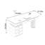 Bureau d'ordinateur gris à trois tiroirs-1755230962