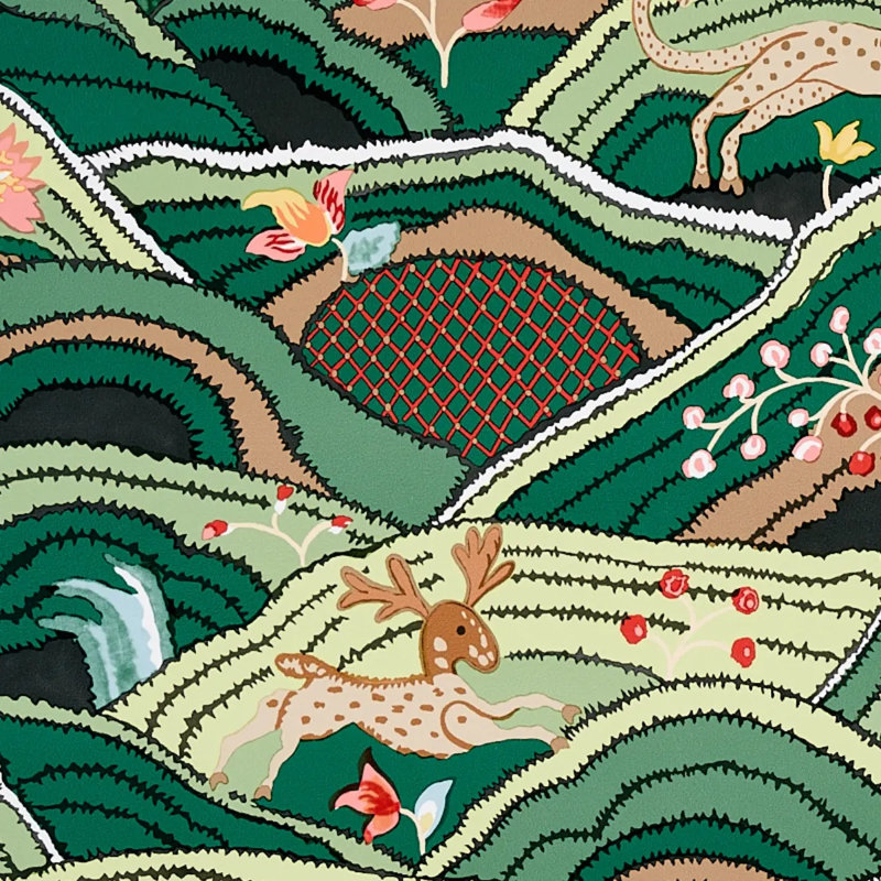 Papier peint Rolling Hills, Vert