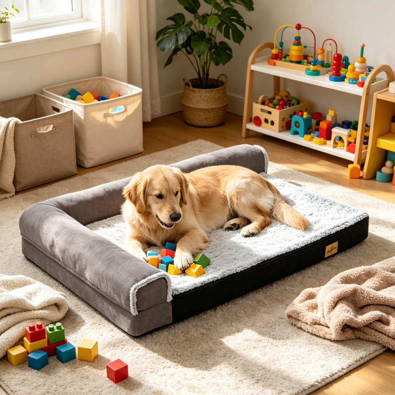 Ross Orthopedic Pet Bed, 25cm H x 120cm W x 90cm D