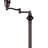 59" Swing Arm Floor Lamp With Beige Empire Shade-48196541