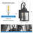 23" 2-Pack Vintage Black Outdoor Wall Lanterns with Seeded Glass – E12