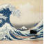 Murale la grande vague par Katsushika Hokusai-838043513
