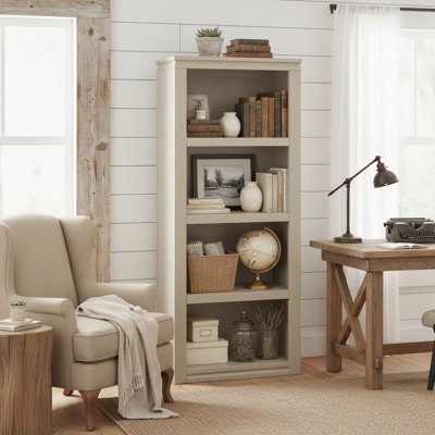 Solid Wood 3-Shelf 60" Modular Standard Bookcase