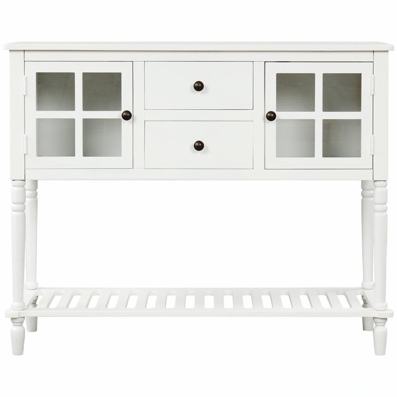 Danner 42'' Console Table, White, White