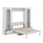 Queen Size Murphy Platform Bed With Shelf, Side Cabinets, Drawers And LED-2104170992