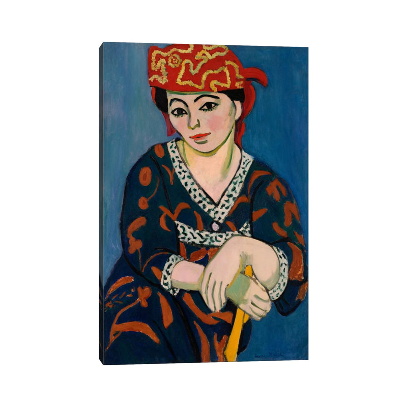 Le Madras Rouge Or Red Madras Headdress (1907) by Henri Matisse - Wrapped Canvas Painting