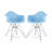 Modholic Eiffel Armchair With Steel Legs, Blue-2101798199-2118000265