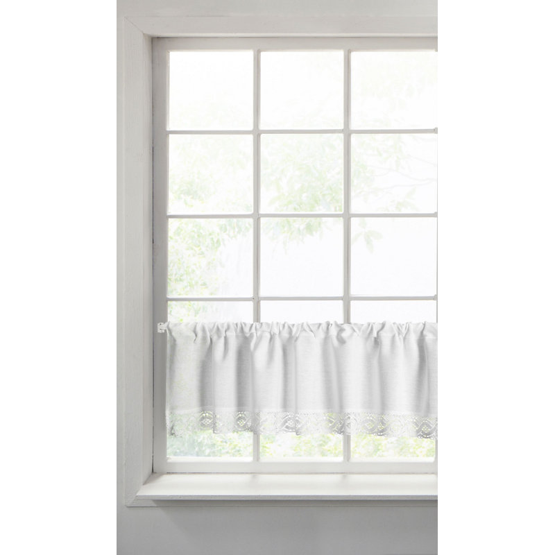 Preesall Solid Colour Cafe Curtain, 40cm H x 100cm W