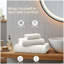Pack of 4 Ribbed Cotton Towels, Hand, Bath Towels & Sheets, Premium Soft Feel, Quick Dry & Highly Absorbent Towelette-118474296-124328143