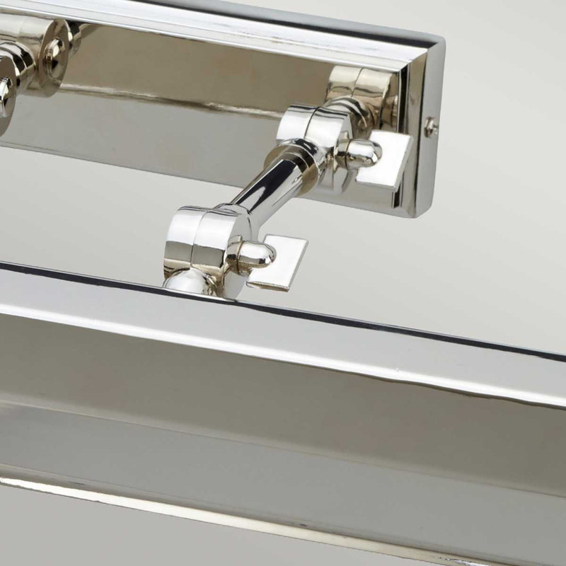 4-Light Wall Picture Light, Polished Nickel