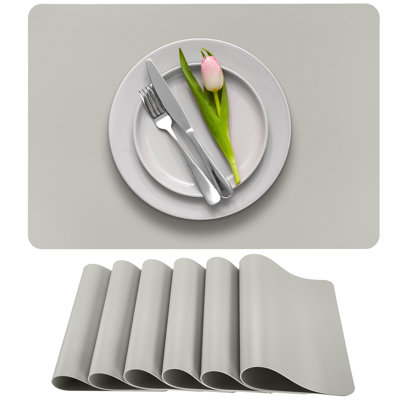 Faux Leather Rectangle Placemat