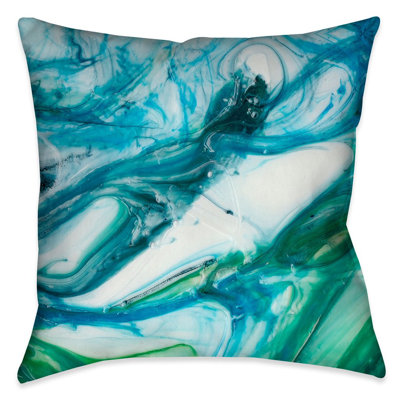 Tidal Sweep Abstract Throw Pillow