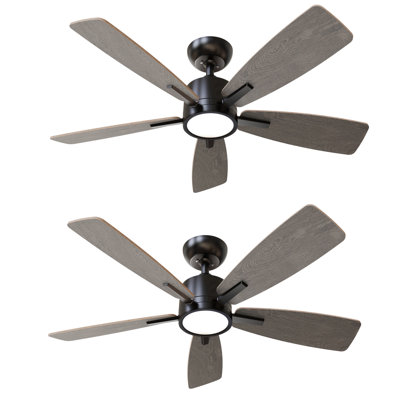  Ventilateur de plafond 42 po avec lumières DEL pour petites pièces (ensemble de 2)