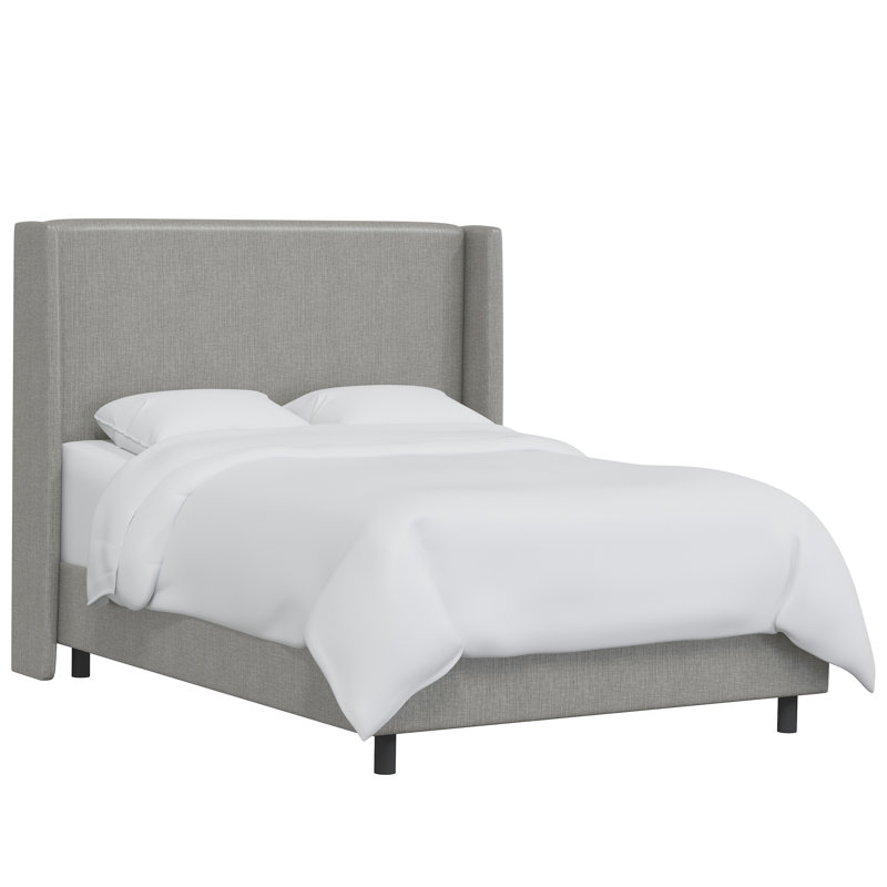 Dinapoli Upholstered Wingback Bed, King, Mystere Peacock Performance Velvet