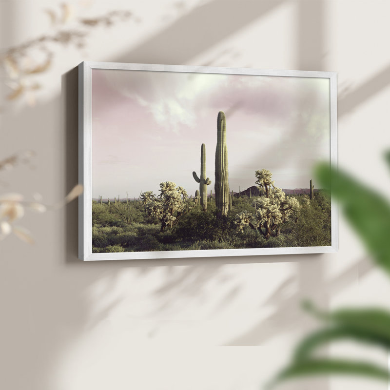 Orgue à tuyaux, cactus national, impression encadrée, H 22 po x l 28 po, Blanc