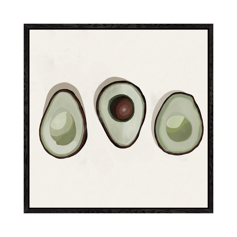 Avocados by Bria Nicole - Print on Canvas, 66.04 cm H x 66.04 cm W, Black Framed Canvas