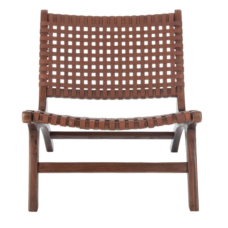 Chaise parsons Millner, Brun, Cuir cognac
