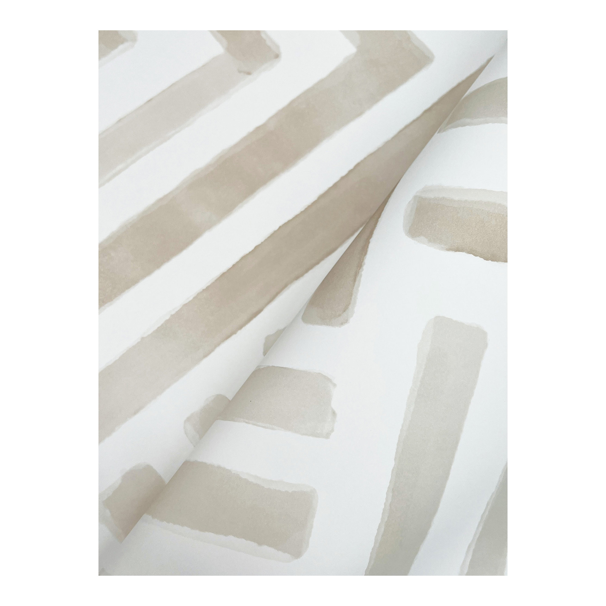 Unpasted Abstract Wallpaper, Beige