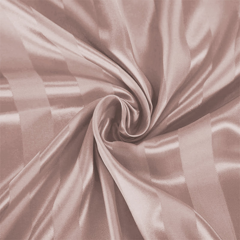 Premium Stripe Fitted Sheet - Deep Pocket, Wrinkle-Free, Ultra Soft Microfiber Bed Sheet, Pink Striped, Double (4'6)