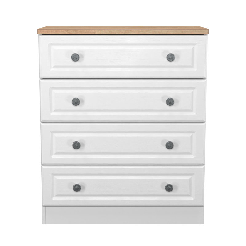 74 cm W Chest of 4 Drawers, White