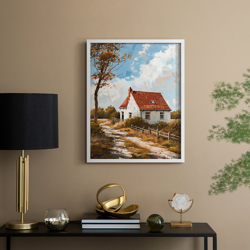 Paysages série C III - reproduction encadrée de qualité supérieure - prête à être accrochée - aucun clou requis