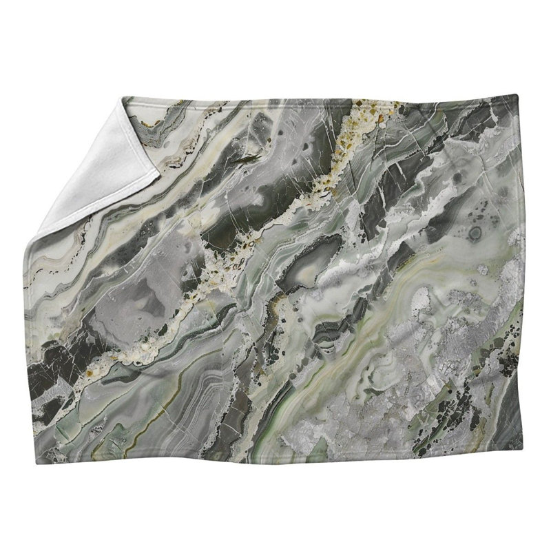 Jeté en polaire Layered Agate - Jetés modernes pour canapés ou lits, L 60 po x L 80 po