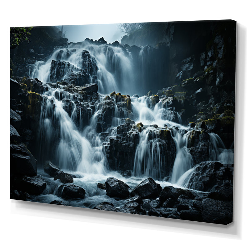 Waterfall Eernal Cascade IV, reproduction d'art sur toile, H 16 po x l 32 po x P 1 po, Toile tendue