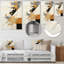 «Yellow Radiant Sunset Dream 5», art mural abstrait en métal-863087219