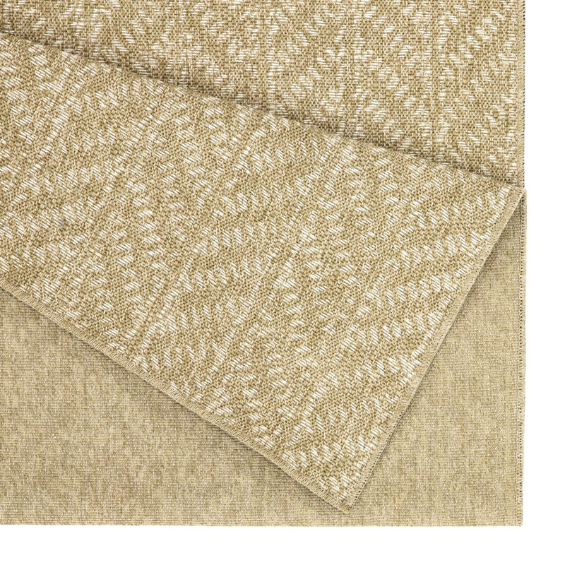 7 Ft. 10 In. X 3 Earth Collection Area Rug, Jute/White Design, Polypropylene, Stain , , And Pet Option Jute/White, Polypropylene Material, For Indoor Outdoor Use, /Pet-