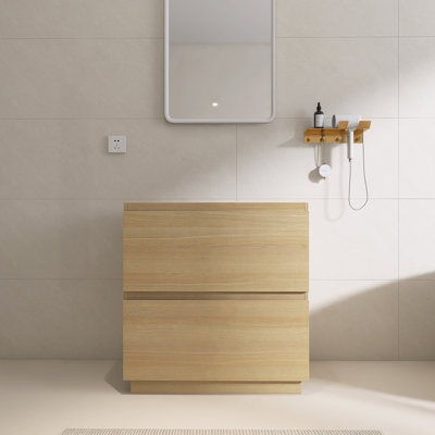 Meuble-lavabo autoportant simple de 24 po seulement, 2/3 tiroirs extensibles