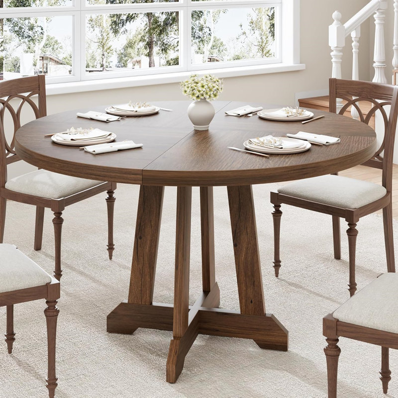 Dining Table with Wood Base