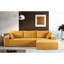 Canapé modulaire convertible, confortable à 4 places en velours côtelé doux jaune gingembre, canapé-lit avec rembourrage en mousse complète, pour des espaces de vie flexibles, orienté vers la droite, aucune zone de canapé en velours côtelé ne nécessitant d'assemblage,-54941313-54941314