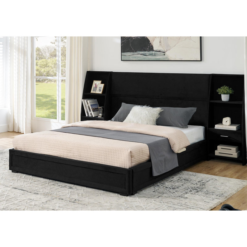 Base de lit plateforme avec rangement grand format moderne
