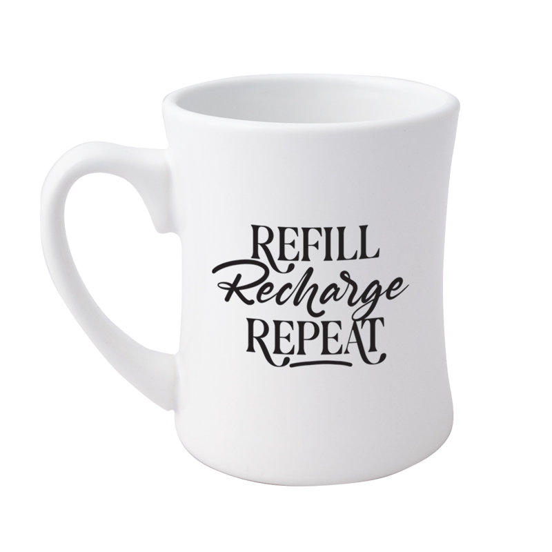 Remplir. Rechargez. Répétez. Grande tasse à café Designer, 19 oz