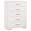 Commode de chambre 5 tiroirs Polk