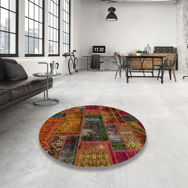Abstract Indoor Rug, Round 3'