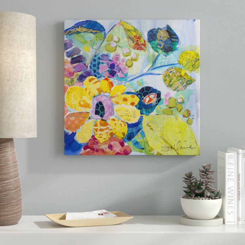 "Bold Blooms VI" par Elizabeth St. Hilaire, reproduction d'art sur toile, H 37,75 po x l 37,75 po x P 0,75 po, Cadre noir
