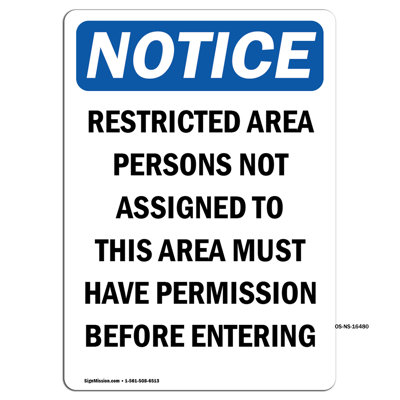 Restricted Area Permission Required Sign