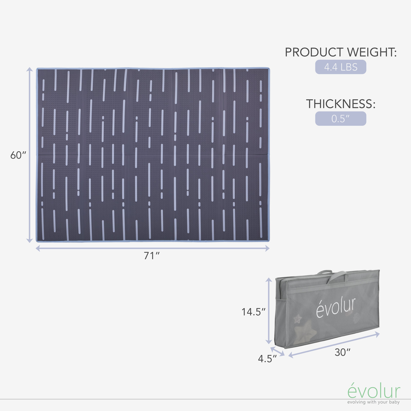 Evolur Foldable Foam Playmat