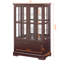Vitrine H 46,89 po avec portes en verre, armoire de rangement à 2 niveaux avec éclairage RVB et tiroir rabattable-133582272