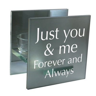 4'' H Glass Tabletop Tealight Holder with Candle Included