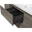 Meuble-lavabo mural 48 po avec lavabo, meuble-lavabo mural moderne avec lavabo en résine et tiroirs à fermeture douce, gris cendre 24V11-48AG