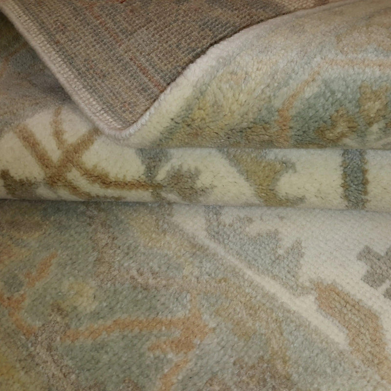 Isabelline Hand Made Traditional All Over Indo Oushak Rug - 4'0'' X 6'0''
