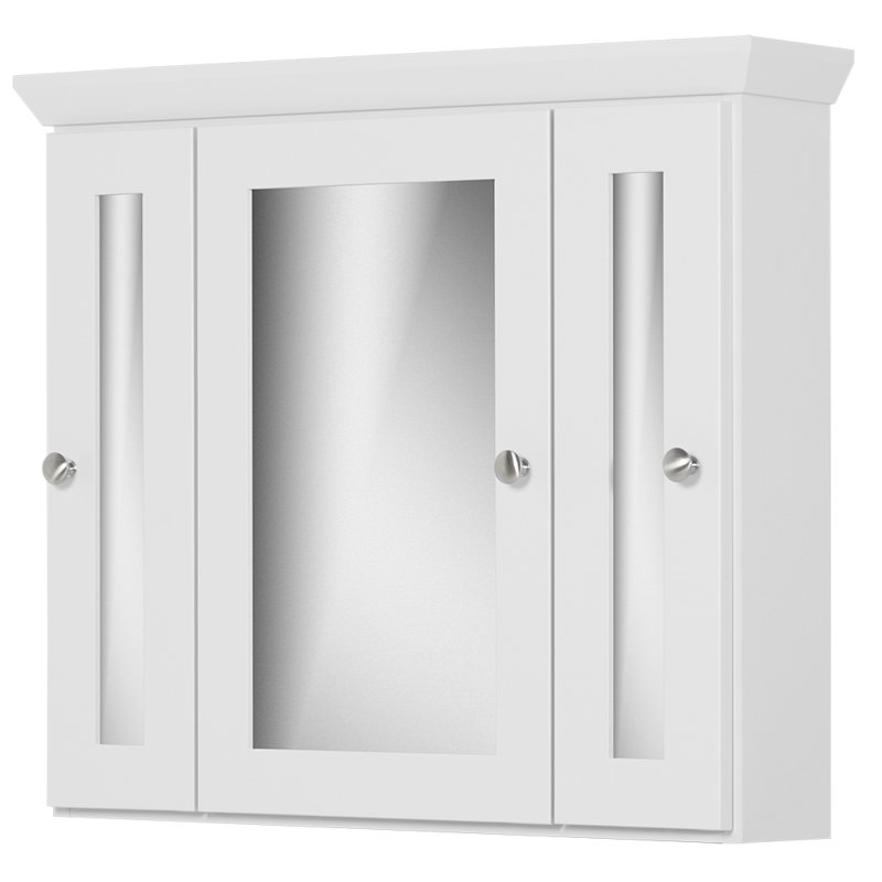 Armoire à pharmacie à fixation murale Simplicity, Blanc satiné, H 27 po x l 30 po x P 6,5 po